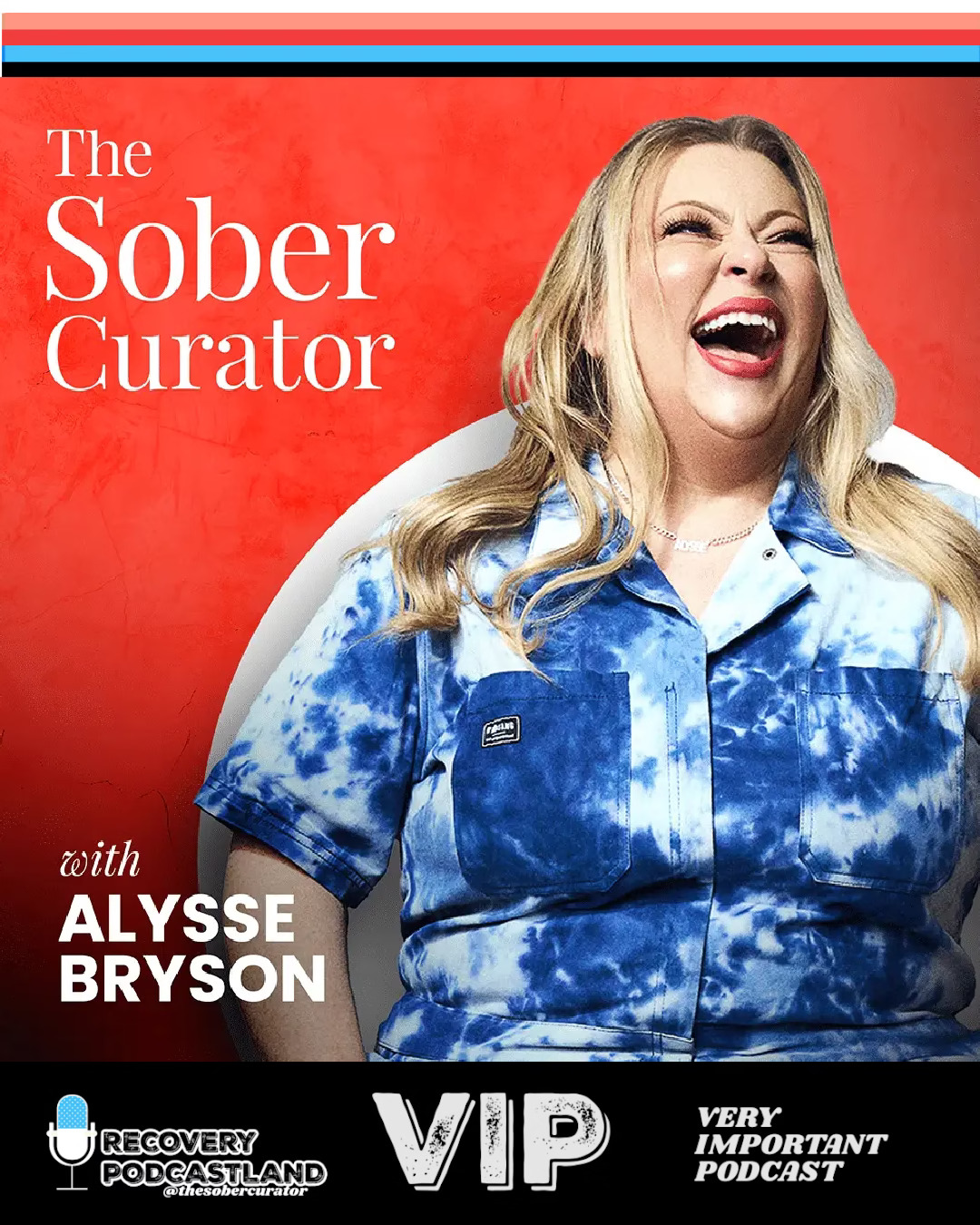 Podcast cover art for 'The Sober Curator' hosted by Alysse Bryson.